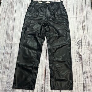 Universal Thread Black Faux Leather High Waist Pants